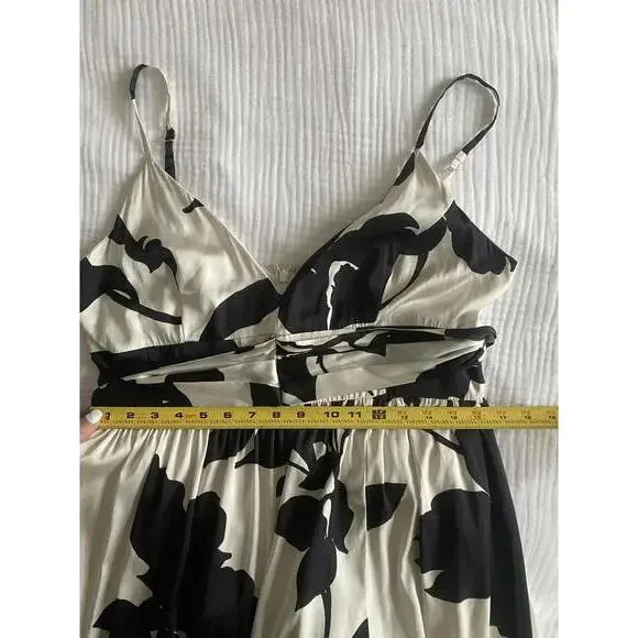 Hutch x Anthropologie - Satin Tiered Floral Maxi Dress, size 12 - Picture 14 of 14